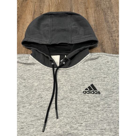 Adidas Mens Gray Hoodie Size Medium - Picture 4 of 11